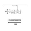 Hängeleuchte HONICÉ S100 matt gold  230V 30W/ L=100/ H=33 B=8cm | Bild 2