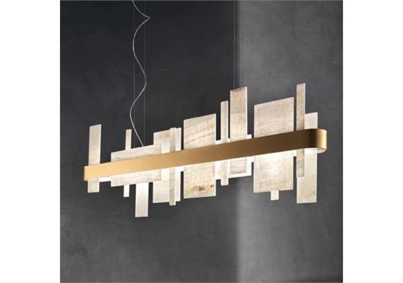 Hängeleuchte HONICÉ S100 matt gold  230V 30W/ L=100/ H=33 B=8cm
