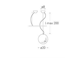 Hängeleuchte Ice Light d=30cm  230V/E27 1x77W oder LED D=30cm H=300cm