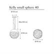 Hängeleuchte Kelly Small Sphere D=40 cm bronze  230V 3 x E27 max 23/46Watt IP40 DIM | Bild 2