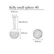 Hängeleuchte Kelly Small Sphere D=40 cm bronze  230V 3 x E27 max 23/46Watt IP40 DIM | Bild 2