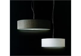 Hängeleuchte Low Cylinder D=600mm Lino Tortora  230V/E27/3x100W/Plexiglas