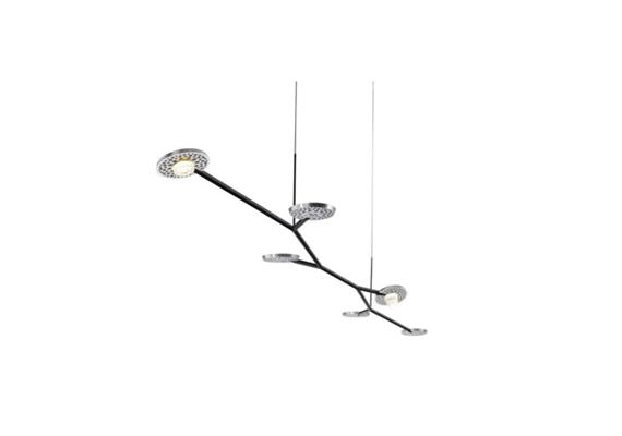 Hängeleuchte LYS D 140 Standard LED Alu/Schwarz  230V 58W 4200lm 2700°K CRI80 IP20 L=140cm