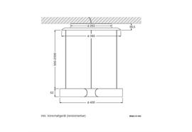 Hängeleuchte MITO Sospeso up 40 variabel wide silbermatt  240V 40W 2220lm D=400 H=52 /IP20