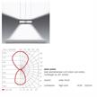 Hängeleuchte MITO Sospeso up 40 variabel wide silbermatt  240V 40W 2220lm D=400 H=52 /IP20 | Bild 3