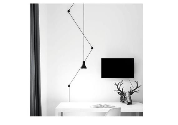 Hängeleuchte NEURO LED max.15W 3000K schwarz  230V E27 9,5W LED 3000K inkl. D=135 H=150mm