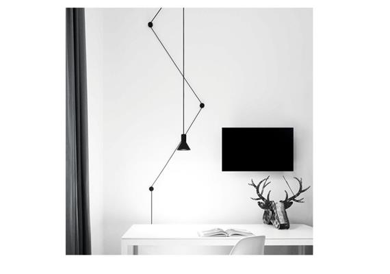 Hängeleuchte NEURO LED max.15W 3000K schwarz  230V E27 9,5W LED 3000K inkl. D=135 H=150mm