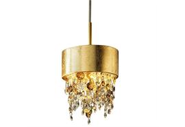 Hängeleuchte Olà S2 LED rund blattgold  230V 8.5W 3000K 1360lm D=15 H=18 IP20