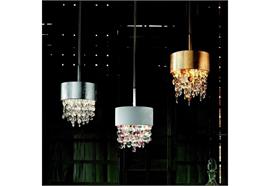 Hängeleuchte Olà S2 rund, 15cm blattgold  230V/2x 40W G9 D=15 H=18