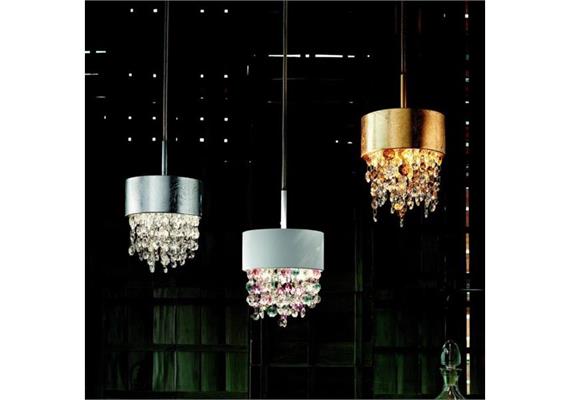 Hängeleuchte Olà S2 rund, 15cm blattgold  230V/2x 40W G9 D=15 H=18