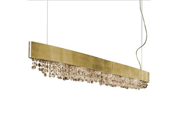Hängeleuchte Olà S6 oval LED, 160cm blattgold  230V/ 3000K D=160x14cm H=20cm