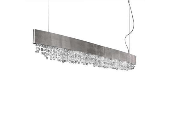 Hängeleuchte Olà S6 oval LED, 160cm blattsilber  230V/ 3000K D=160x14cm H=20cm