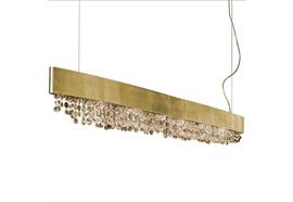 Hängeleuchte Olà S6 oval LED, 160cm gold gebürstet  230V/ 3000K D=160x14cm H=20cm IP20