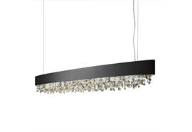 Hängeleuchte Olà S6 oval Led 160cm schwarz matt  230V/3000K D=160x14cm H=20cm