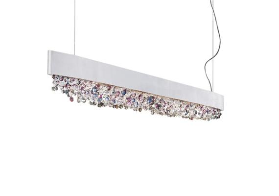 Hängeleuchte Olà S6 oval LED, 160cm weissmatt  230V/ 3000K D=160x14cm H=20cm