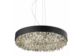 Hängeleuchte Olà S6 rund LED 40cm schwarz matt  230V oben&unten: 11W 2x1760lm D=40 H=20