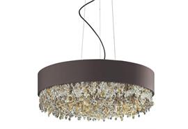 Hängeleuchte Olà S6 rund LED bronze-matt  230V 3000K 14W 2x1760lm D=400mm H=20 IP20