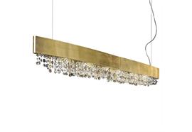 Hängeleuchte Olà S8 oval LED blattgold  230V/3000K L=210cm B=20 H=20 IP20