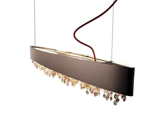 Hängeleuchte Olà S8 oval LED matt bronze  230V/ 3000K D=210cm B=20 H=20 / IP20