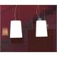 Hängeleuchte Sera small S11 Glas weiss  240V E27 2x 100W Nickel  D=220 H=2000
