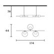 Hängeleuchte SOUND BIL3 LED gold gebürstet  230V 29W/ 3000K L=134 B=64 H=11/ IP20 | Bild 2