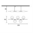 Hängeleuchte SOUND BIL5 LED gold gebürstet  230V 29W/ 3000K L=191 B=64 H=11/ IP20 | Bild 2
