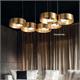 Hängeleuchte SOUND OR6 HG gold gebürstet  230V G9 6x40W/ L=120 B=56 H=11/ IP20