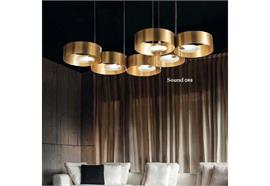 Hängeleuchte SOUND OR6 HG gold gebürstet  230V G9 6x40W/ L=120 B=56 H=11/ IP20