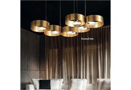 Hängeleuchte SOUND OR6 HG gold gebürstet  230V G9 6x40W/ L=120 B=56 H=11/ IP20