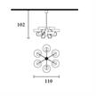 Hängeleuchte SOUND OR6 LED gold gebürstet  230V / 2x17W 3000K/ D=110 H=102/ IP20 | Bild 2