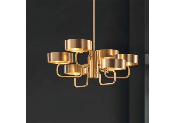 Hängeleuchte SOUND OR6 LED gold gebürstet  230V / 2x17W 3000K/ D=110 H=102/ IP20