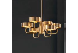 Hängeleuchte SOUND OR6 LED gold gebürstet  230V / 2x17W 3000K/ D=110 H=102/ IP20