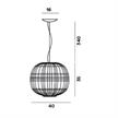 Hängeleuchte Tartan E27 weiss  230VAC E27 1x21W LED 2700K D=400 H=350mm | Bild 2