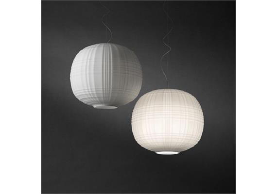 Hängeleuchte Tartan E27 weiss  230VAC E27 1x21W LED 2700K D=400 H=350mm