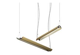 Hängeleuchte UPDOWN-30 LED 32W schwarz-gold  230V 2700K 3600Lm L=1260 H=85 DALI / IP20