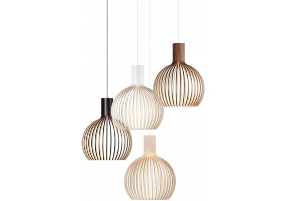 Hängelleuchte Octo Small Birke schwarz  230V/E27 12W H=55cm D=45cm/ IP20