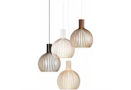 Hängelleuchte Octo Small Birke schwarz  230V/E27 12W H=55cm D=45cm/ IP20