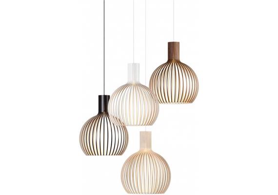 Hängelleuchte Octo Small Birke schwarz  230V/E27 12W H=55cm D=45cm/ IP20