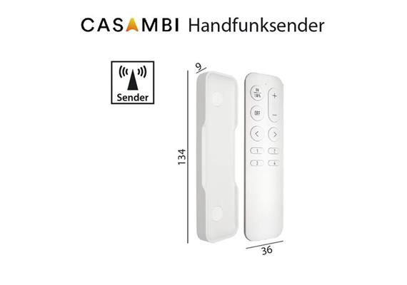Handfernbedienung Casambi 4-Kanal weiss matt  ohne Batterie / L=134 B=36 H=9mm / IP20