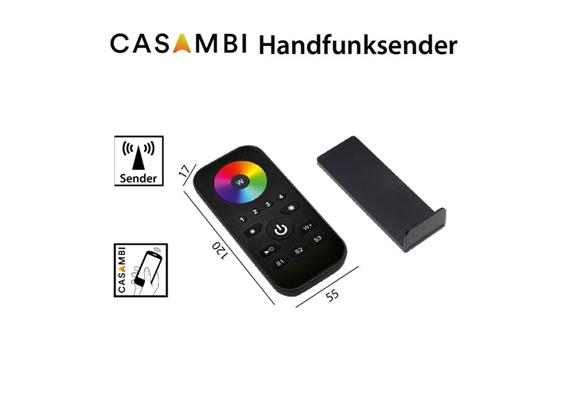 Handfernbedienung per Casambi RGB schwarz  4-Kanal / L=120 B=55 H=17 / IP20