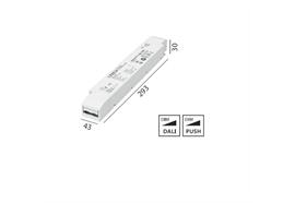Konverter 24V LED 100W small DALI-Push DIM weiss  240V/ L=293 B=43 H=30 / IP20