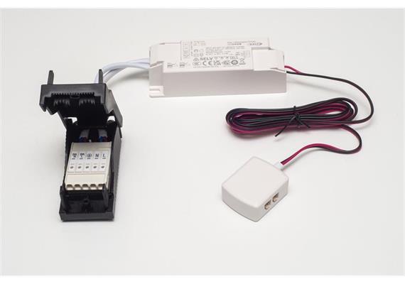 Konverter DC 10W/350mA mit 4-fach-Verteiler weiss  240V DC 350mA L=102 B=35 H=25 IP20