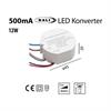 Konverter DC 12W 500mA D=45mm weiss  220-240V / D=45 H=20 / IP20