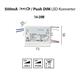 Konverter DC 20W 500mA DALI - Push weiss  100-240V /14W-20W L=88 B=45 H=25 /IP20