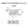 Konverter DC 20W 500mA DALI - Push weiss  100-240V /14W-20W L=88 B=45 H=25 /IP20