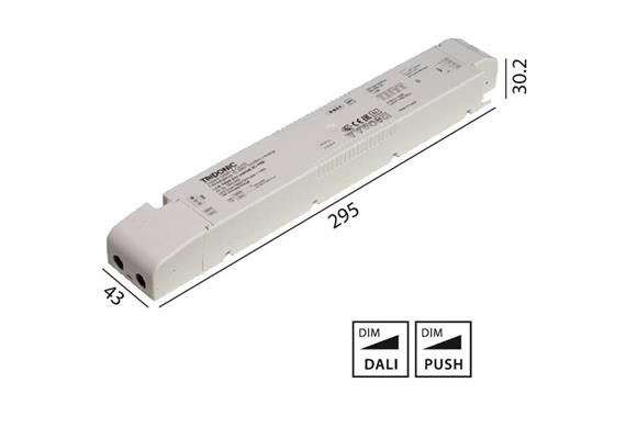 Konverter LCA 24V 100W Dali -switch-Dim weiss  230-240V/ L=295 x 43 x 30.2mm / IP20
