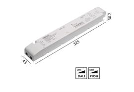 Konverter LCA 24V 150W Dali -switch-Dim weiss  240V/ DC L=325 B=43 H=30.2mm/ IP20