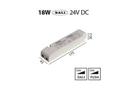 Konverter LCA 24V 18W Dali -switch-Dim weiss  230-240V/ L=175 x 43 x 30mm / IP20