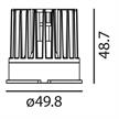 LED MR16 Modul Prof.V8 - 6W/40° CRI-90 2700°K  H=50mm / DC 350mA 460lm CRI:90 | Bild 2