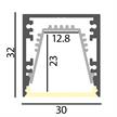 LED Profil EXTRO 30 Anbau weiss matt  B=30x32mm L=3500 | Bild 2